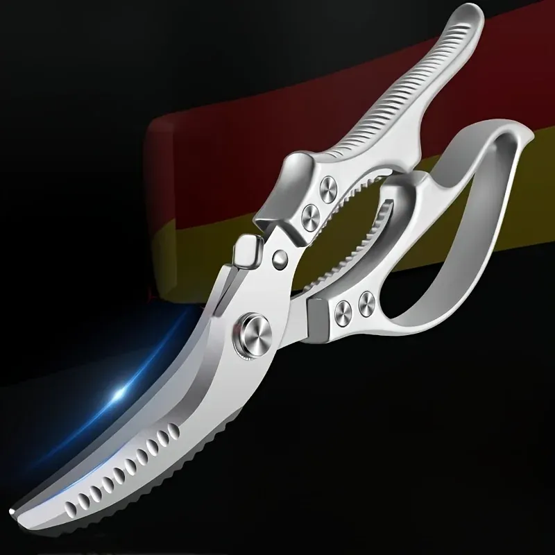 Kitchen Scissors Multifunctional Chicken Bone & BBQ New Sharp and Durable Household Stainless Steel Strong Scissors Outdoor Use