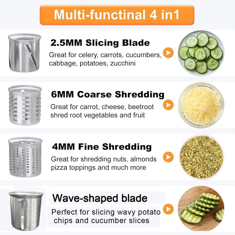 KA304 Large Stainless Steel Slicer Shredder Attachment for KitchenAid Mixers,Dishwasher Safe Vegetable Cheese Grater Accessories