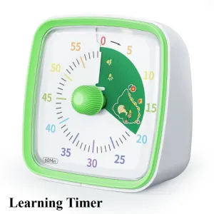 School Visual Timer for Children with Night Light, Digital Stopwatch, Pomodoro Timer for Kitchen and Home Use