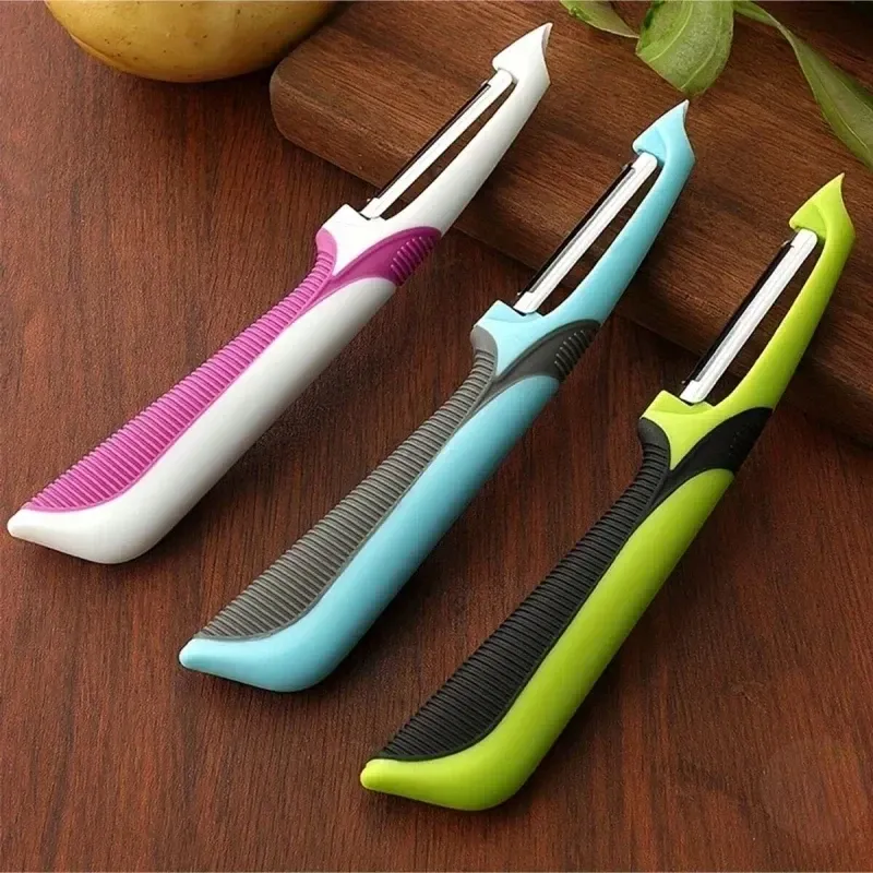 Multifunctional Peeling Knife Anti Slip Handle Stainless Steel Household Potato Peeling Kitchen Efficient Vegetables Fruits Tool