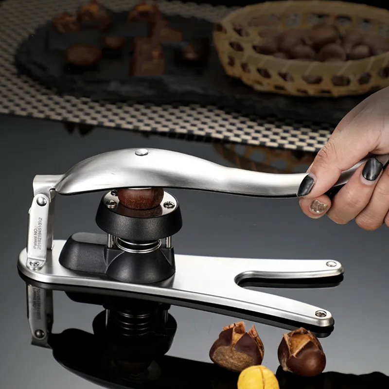 Chestnut Clip Cutter Nut Opener Gadgets 2 In 1 Quick Walnut Pliers Metal Nutcracker Sheller Kitchen Tools Cutter Stainless Steel