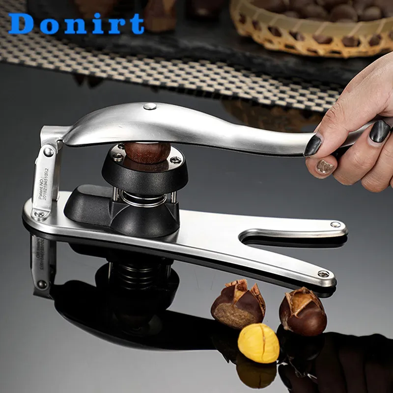 Chestnut Clip Cutter Nut Opener Gadgets 2 In 1 Quick Walnut Pliers Metal Nutcracker Sheller Kitchen Tools Cutter Stainless Steel