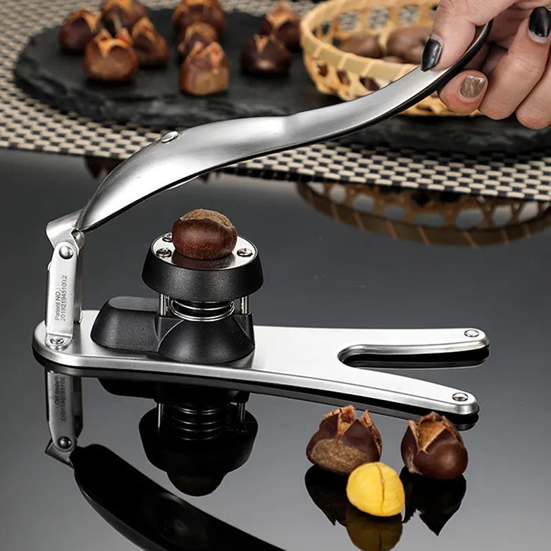 Chestnut Clip Cutter Nut Opener Gadgets 2 In 1 Quick Walnut Pliers Metal Nutcracker Sheller Kitchen Tools Cutter Stainless Steel