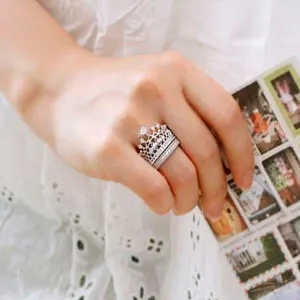 কোডঃ FR10; Crown Finger Ring