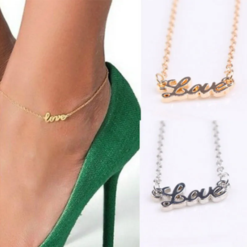 কোডঃ ANK05; Golden Color Love Anklet (For 1 Leg)