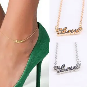 কোডঃ ANK05; Golden Color Love Anklet (For 1 Leg)