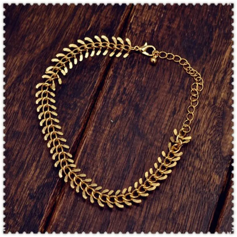 কোডঃ ANK04; Fish Bone Anklet (For 1 Leg)