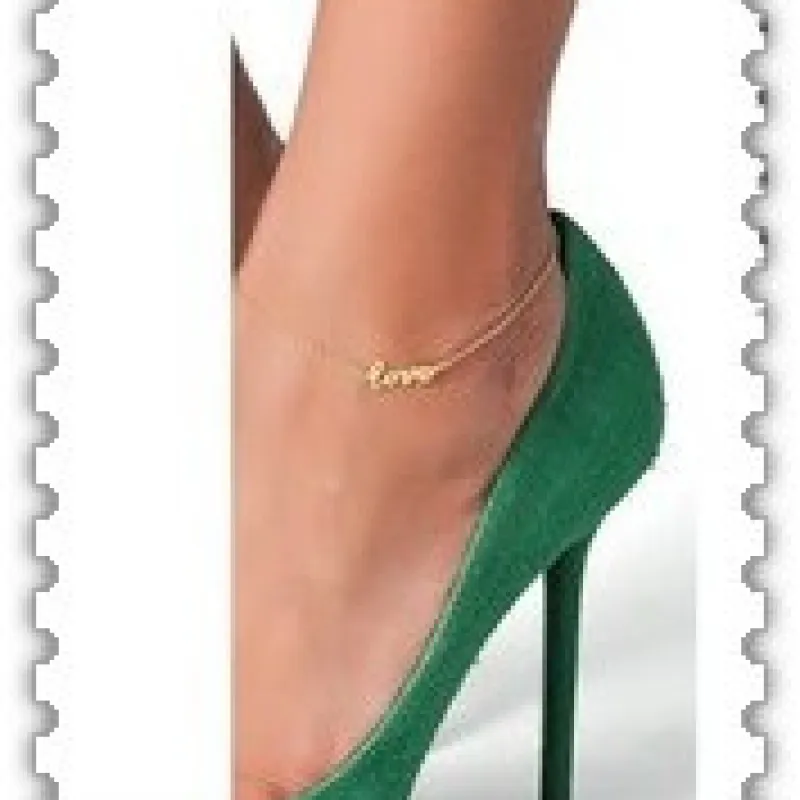 কোডঃ ANK05; Golden Color Love Anklet (For 1 Leg)