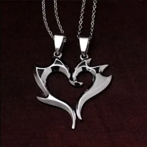 কোডঃ PND01; Heart Shape Couple Pendant