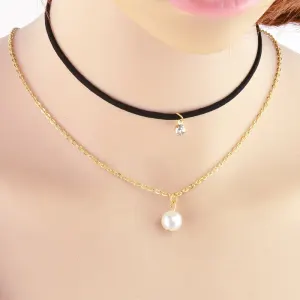 কোডঃ NEC06; Multi-Layer Fashionable Choker Necklace