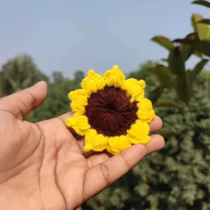 কোডঃ SFB08; Handmade Crochet Sunflower Hair Band (1 Piece) 🌻✨