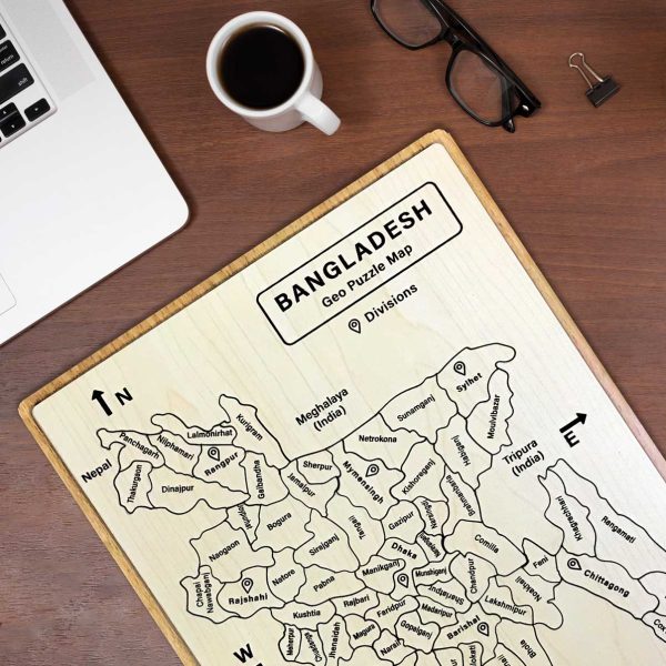 (English) Wooden Bangladesh Map Puzzel - Image 1