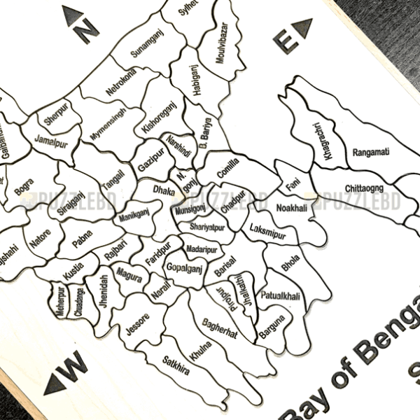 wooden bangladesh map puzzel