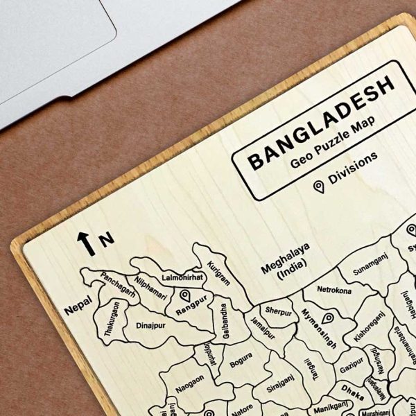 (English) Wooden Bangladesh Map Puzzel - Image 5